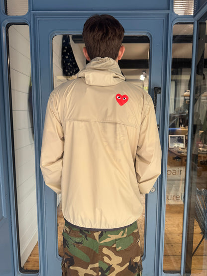 Commes Des Garcons Play X K-Way Stone Pack Away Windbreaker