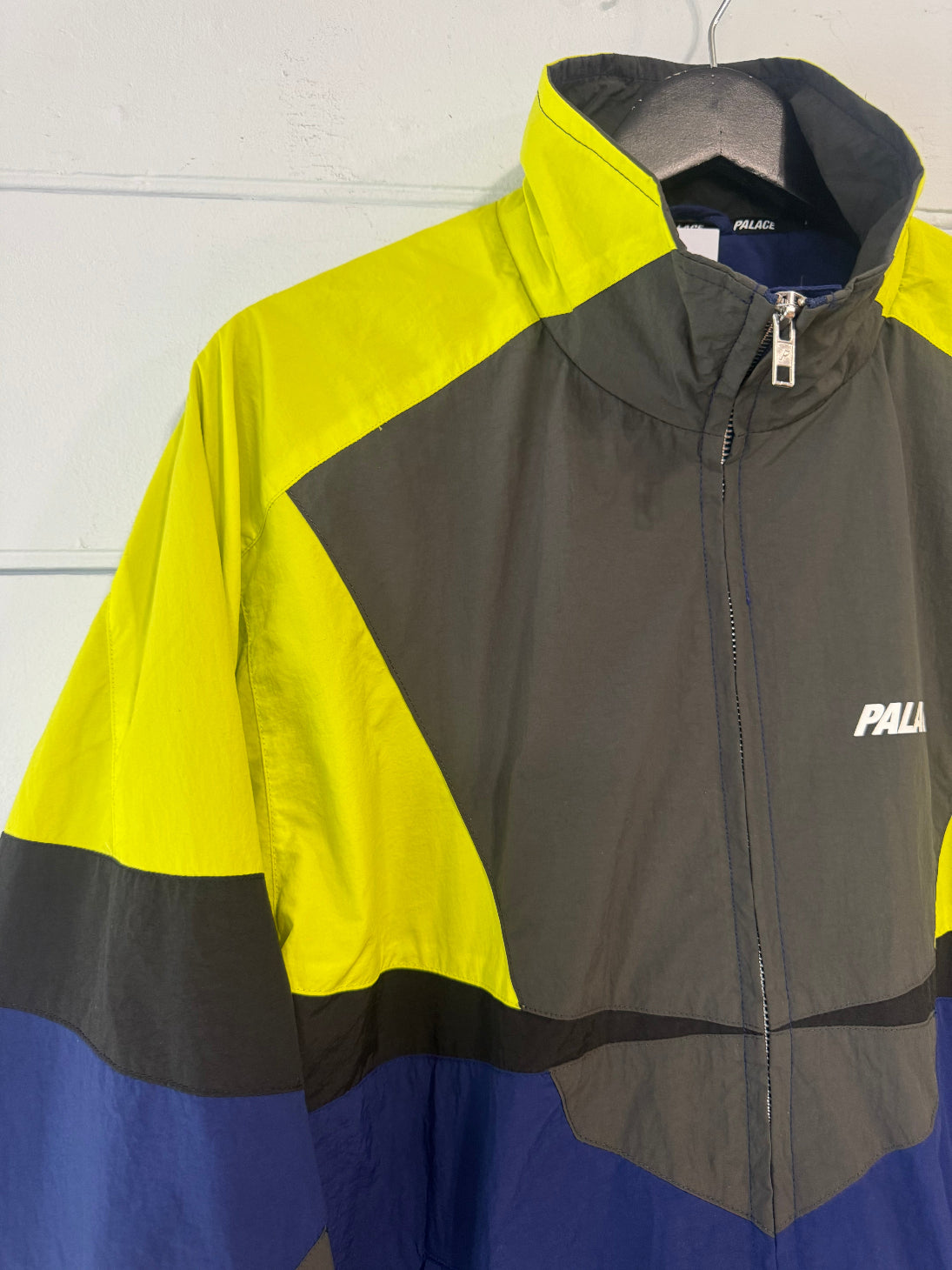 Palace Blue/ Acid/ Khaki Panelled Shell Jacket