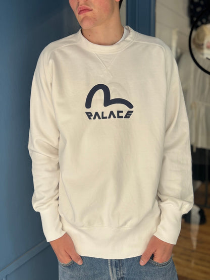 Palace X Evisu Ecru/Navy sweatshirt
