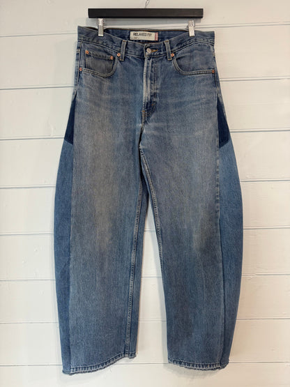 Angel Mid Wash Aged Barrel Upcycled Jean