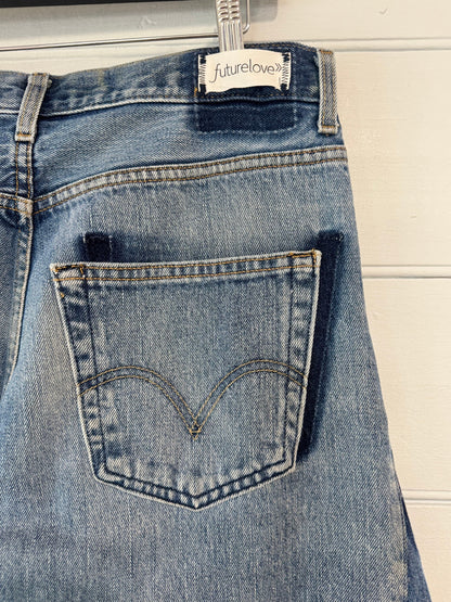 Angel Mid Wash Aged Barrel Upcycled Jean