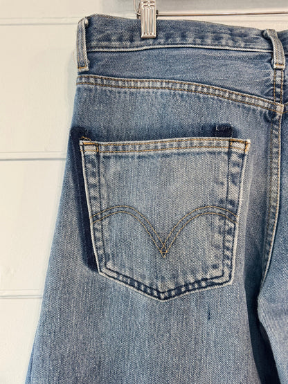 Angel Mid Wash Aged Barrel Upcycled Jean