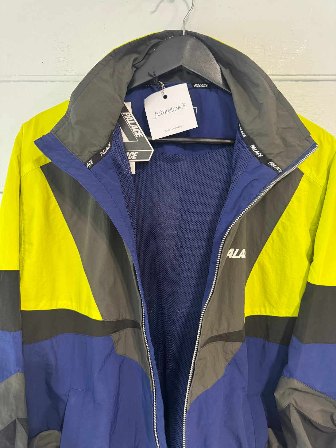 Palace Blue/ Acid/ Khaki Panelled Shell Jacket