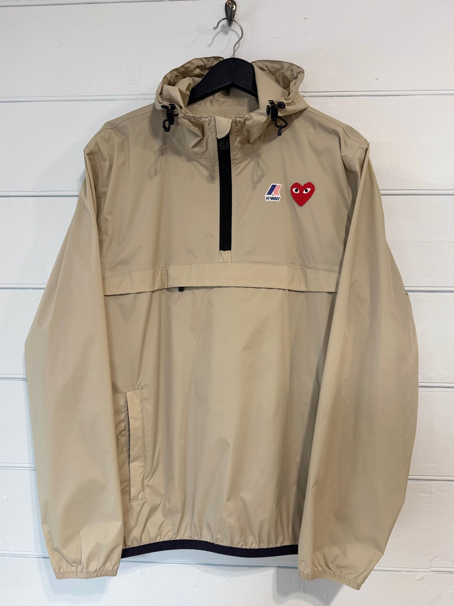 Commes Des Garcons Play X K-Way Stone Pack Away Windbreaker