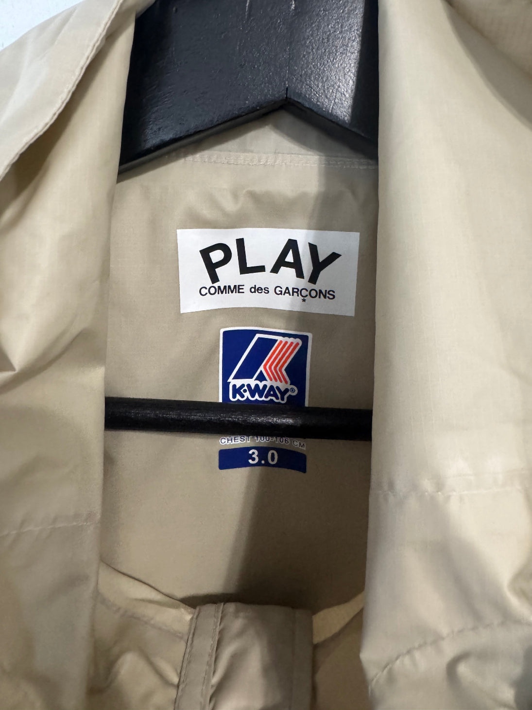 Commes Des Garcons Play X K-Way Stone Pack Away Windbreaker