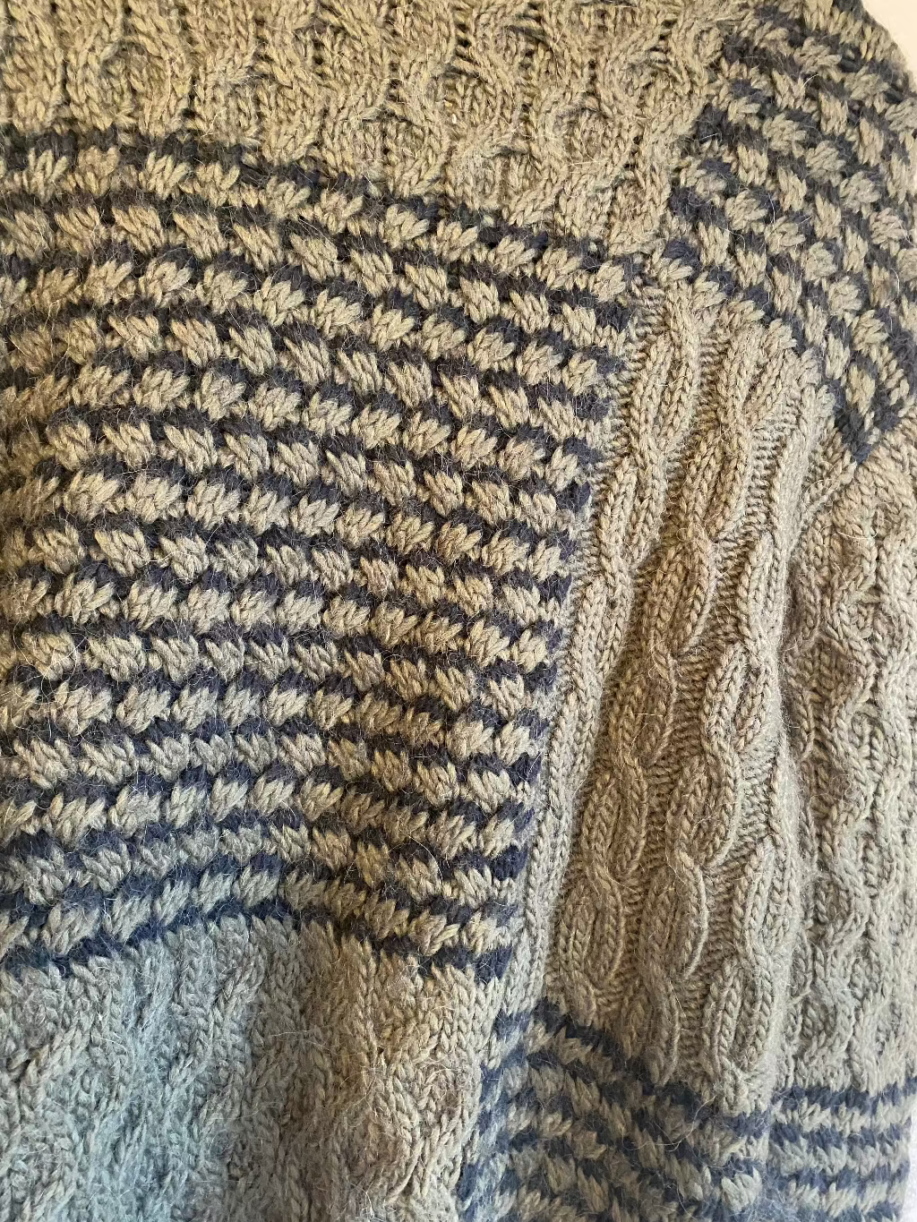 Rag and Bone Khaki Cable Hand Knit