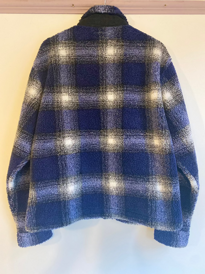 Stussy Blue Check Fleece Jacket