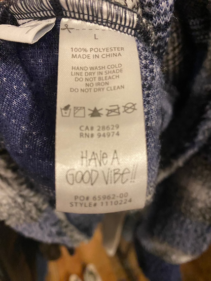 Stussy Blue Check Fleece Jacket