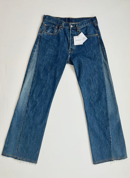 Anne Inset WideLeg Mid Wash Blue Jean