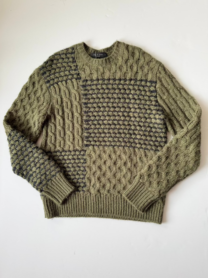 Rag and Bone Khaki Cable Hand Knit