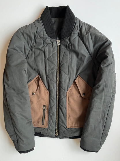 Acne Studios Khaki Black Padded Bomber