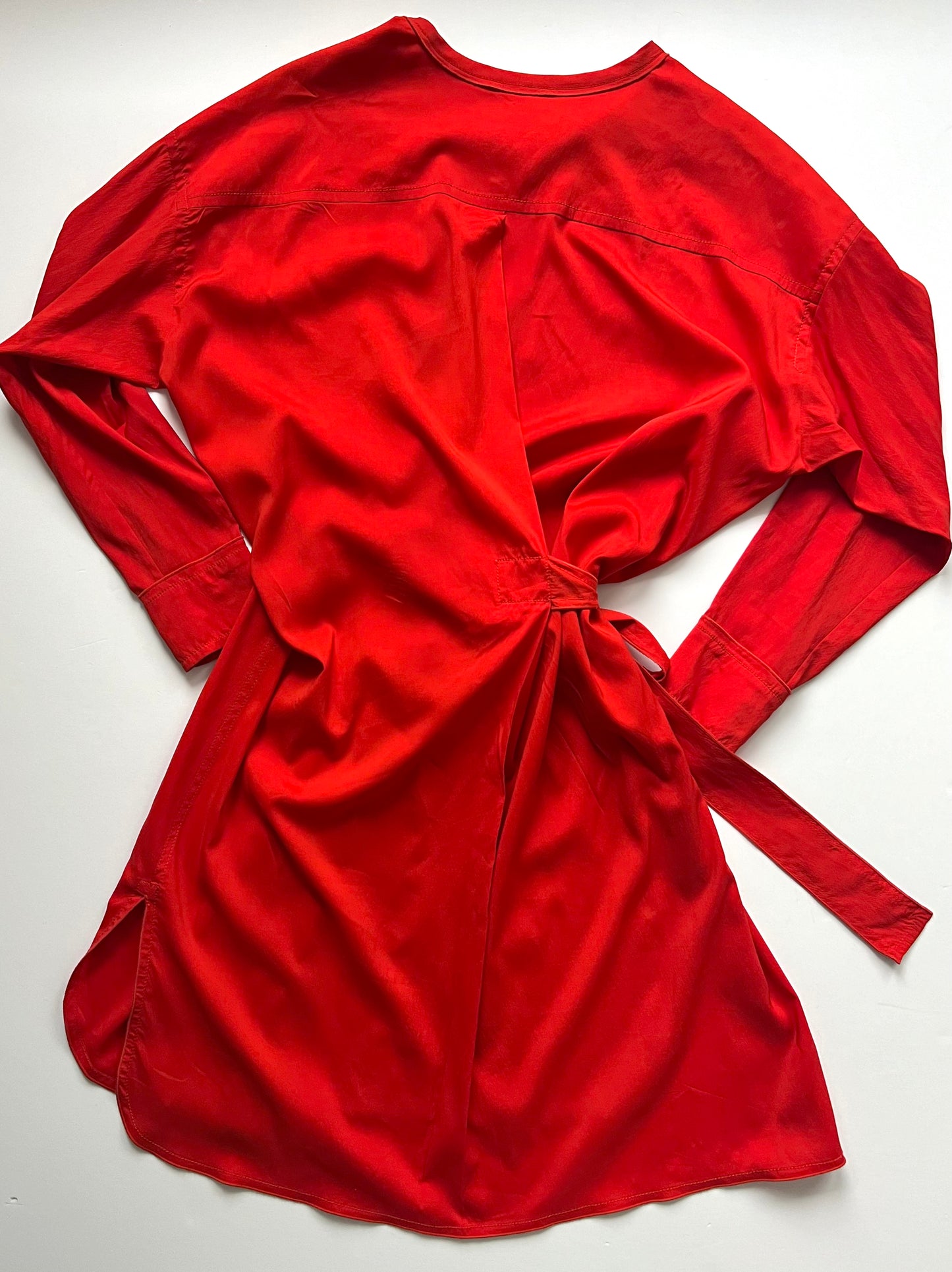 Isabel Marant Red Wrap Shirt Dress