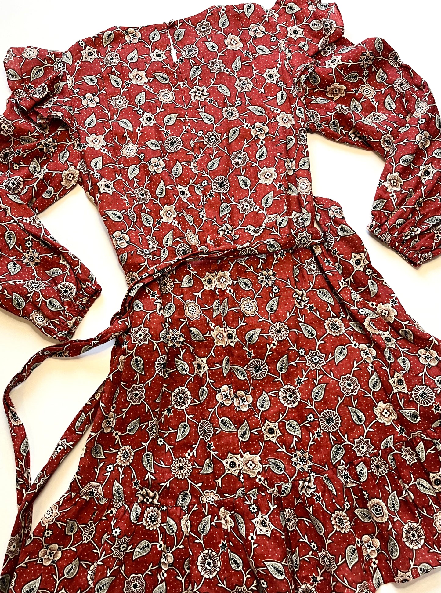 Isabel Marant Etoile Rust Paisley Print Wrap Mini Dress