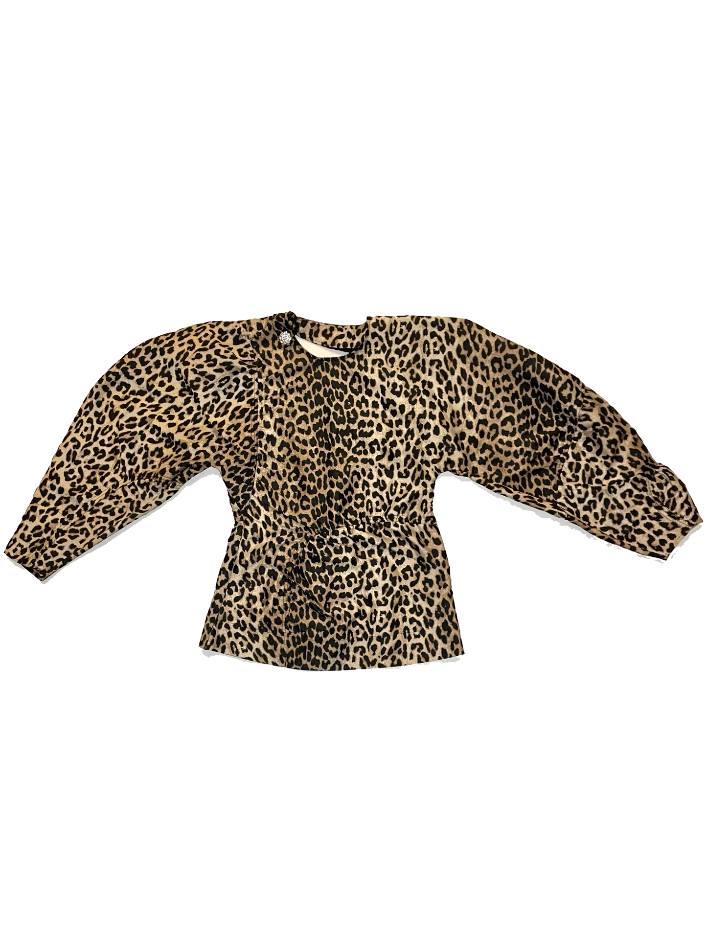 Ganni Multi Leopard Jacquard Backless Top